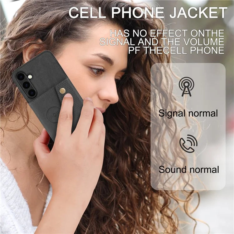For Samsung Galaxy S24+ Phone Case Scratch-proof PU Leather+TPU Cover