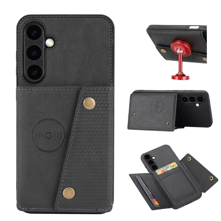 For Samsung Galaxy S24+ Phone Case Scratch-proof PU Leather+TPU Cover