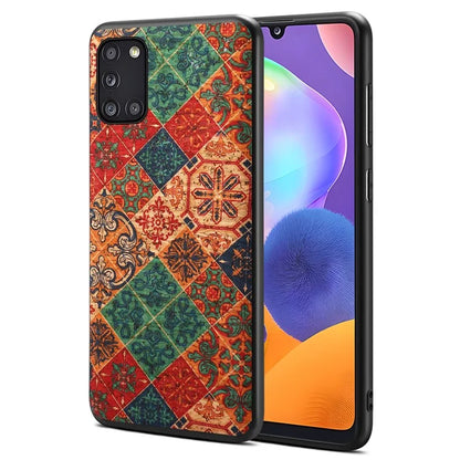 For Samsung Galaxy A31 Phone Case Seasons Floral Leather Coating Back Cover