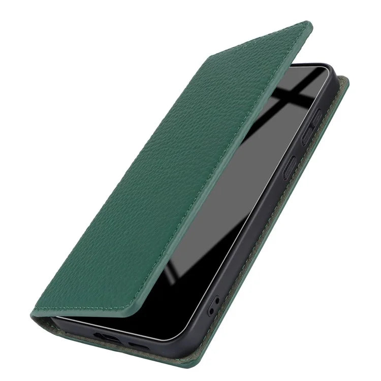 For Samsung Galaxy S24 Phone Case Genuine Cow Leather Wallet Cover Phone Stand