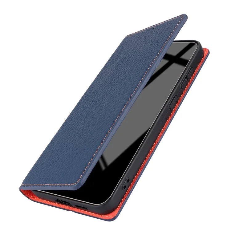 For Samsung Galaxy S24 Phone Case Genuine Cow Leather Wallet Cover Phone Stand