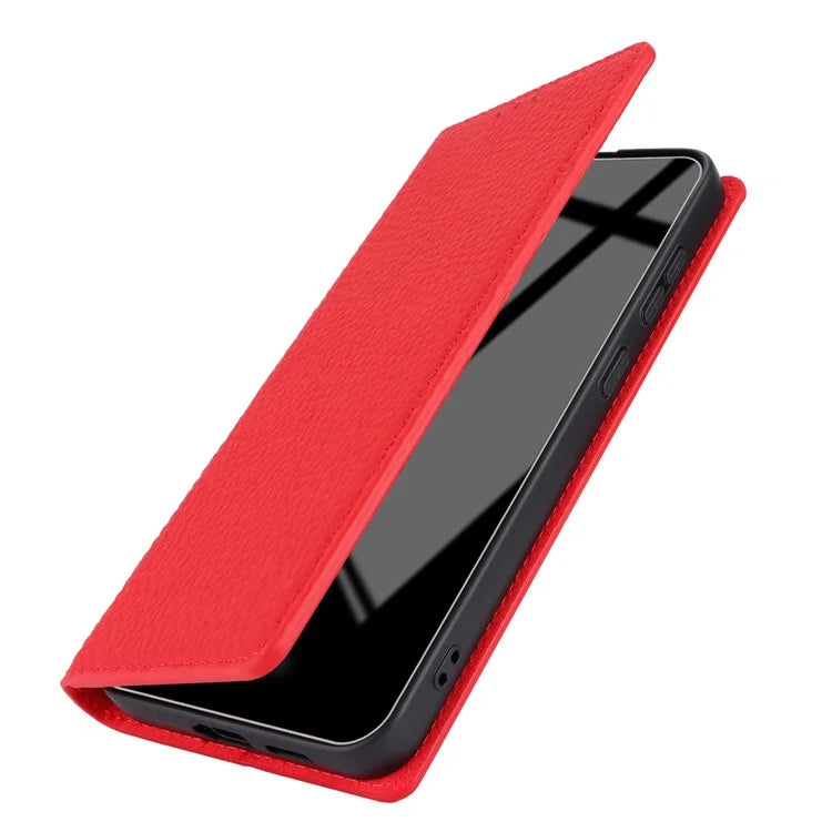 For Samsung Galaxy S24 Phone Case Genuine Cow Leather Wallet Cover Phone Stand