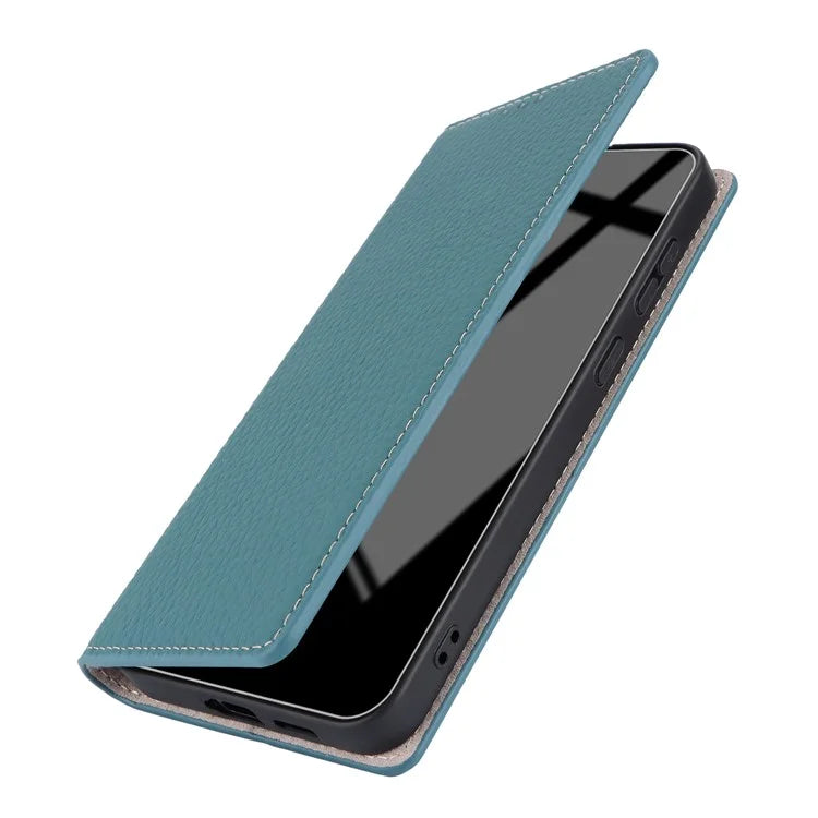 For Samsung Galaxy S24 Phone Case Genuine Cow Leather Wallet Cover Phone Stand