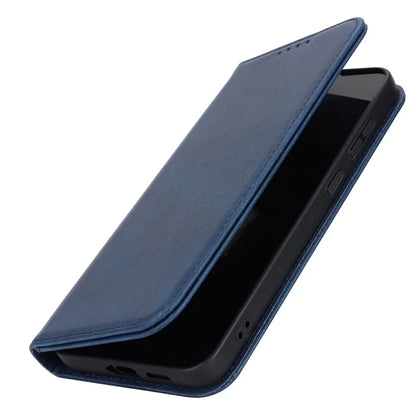 For Samsung Galaxy S24+ Wallet Case Calf Texture Leather Phone Cover