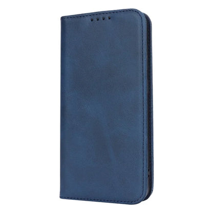 For Samsung Galaxy S24+ Wallet Case Calf Texture Leather Phone Cover