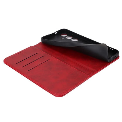 For Samsung Galaxy S24+ Wallet Case Calf Texture Leather Phone Cover