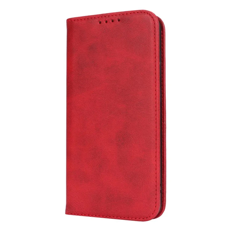 For Samsung Galaxy S24+ Wallet Case Calf Texture Leather Phone Cover