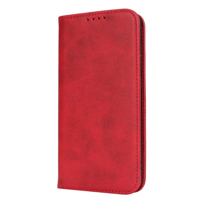 For Samsung Galaxy S24+ Wallet Case Calf Texture Leather Phone Cover