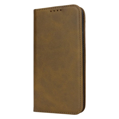 For Samsung Galaxy S24+ Wallet Case Calf Texture Leather Phone Cover