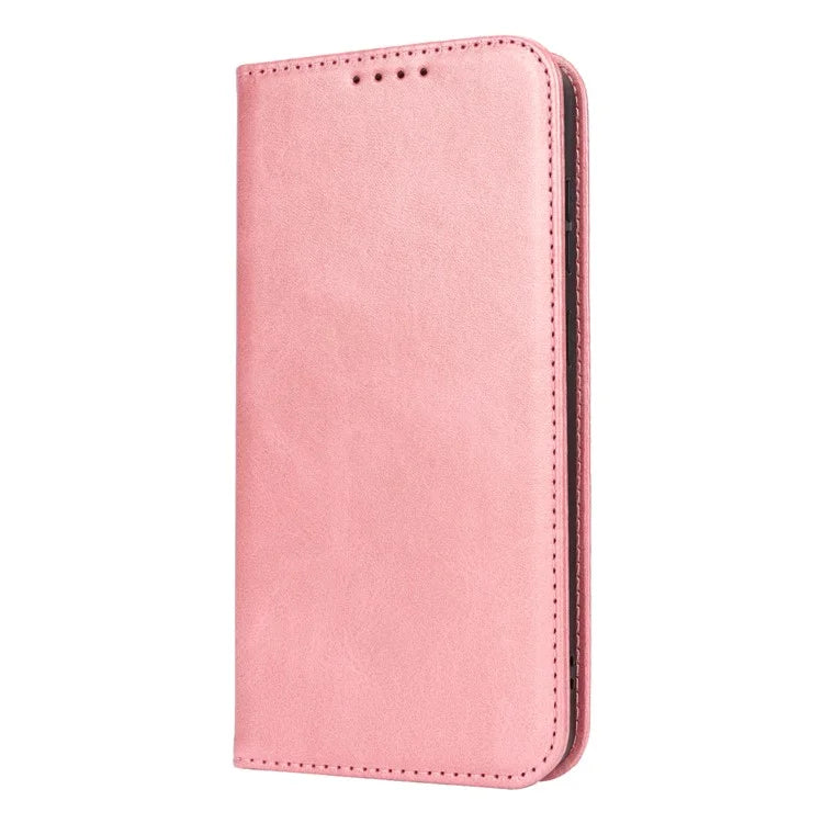 For Samsung Galaxy S24+ Wallet Case Calf Texture Leather Phone Cover