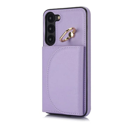 For Samsung Galaxy S23+ Kickstand Phone Case RFID Blocking Wallet Cover