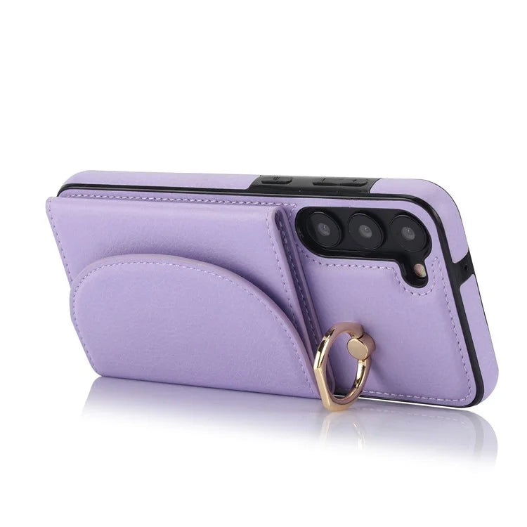 For Samsung Galaxy S23+ Kickstand Phone Case RFID Blocking Wallet Cover