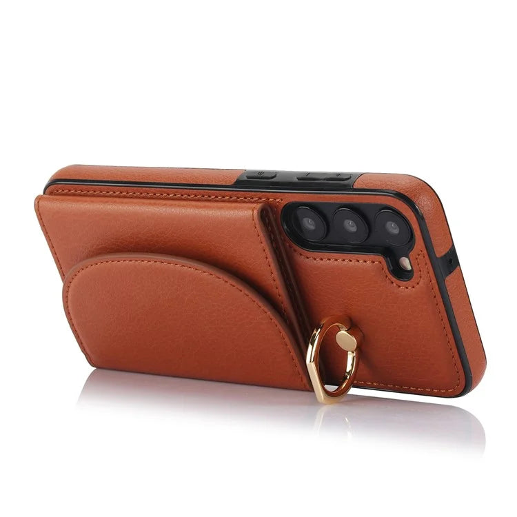 For Samsung Galaxy S23+ Kickstand Phone Case RFID Blocking Wallet Cover