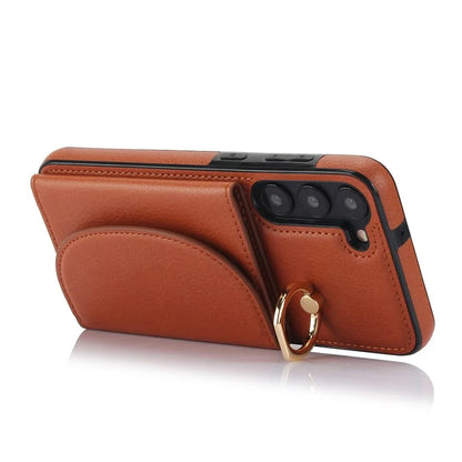 For Samsung Galaxy S23+ Kickstand Phone Case RFID Blocking Wallet Cover