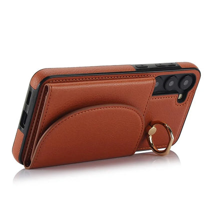 For Samsung Galaxy S23+ Kickstand Phone Case RFID Blocking Wallet Cover