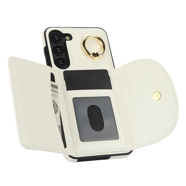 For Samsung Galaxy S23+ Kickstand Phone Case RFID Blocking Wallet Cover