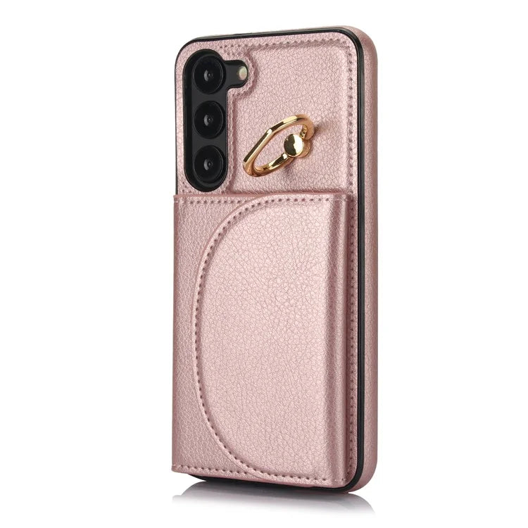 For Samsung Galaxy S23+ Kickstand Phone Case RFID Blocking Wallet Cover