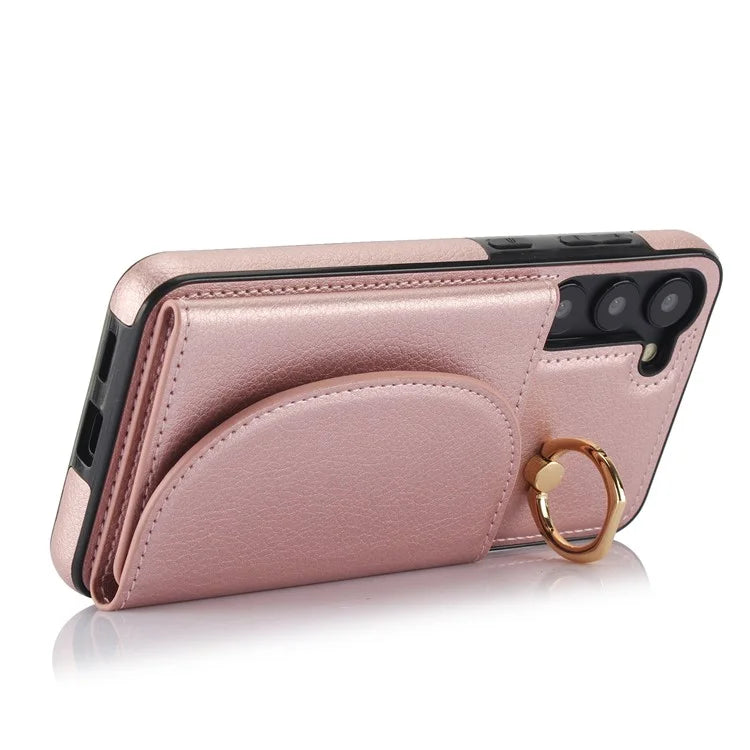 For Samsung Galaxy S23+ Kickstand Phone Case RFID Blocking Wallet Cover