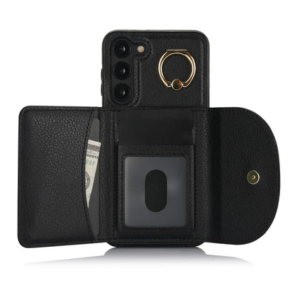 For Samsung Galaxy S23+ Kickstand Phone Case RFID Blocking Wallet Cover