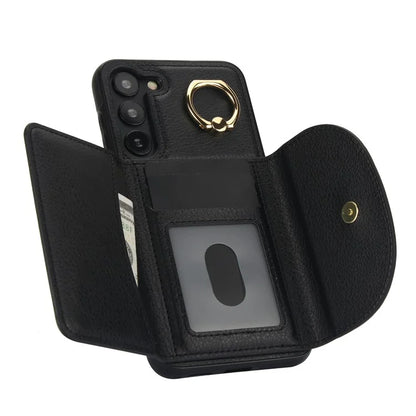 For Samsung Galaxy S23+ Kickstand Phone Case RFID Blocking Wallet Cover