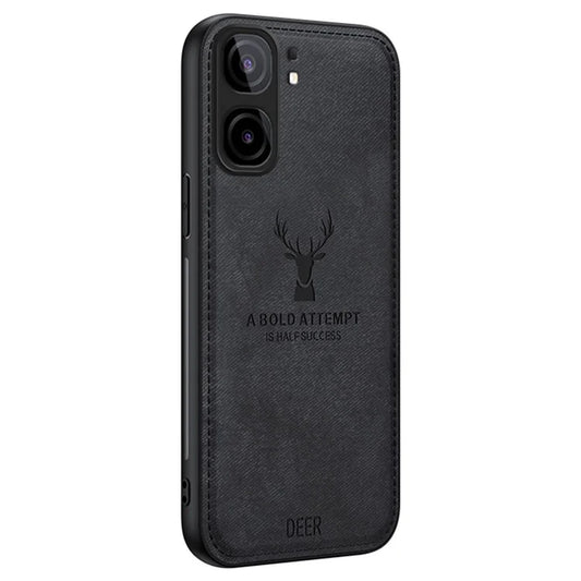 For vivo iQOO Neo9 5G Case Deer Pattern Cloth Texture Phone Back Cover