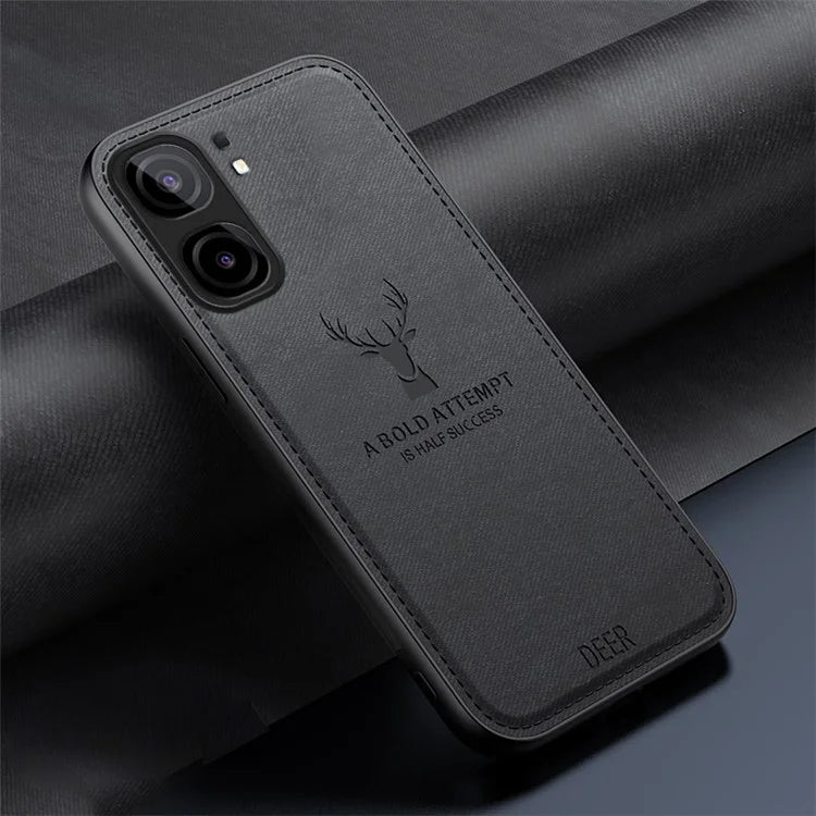 For vivo iQOO Neo9 5G Case Deer Pattern Cloth Texture Phone Back Cover