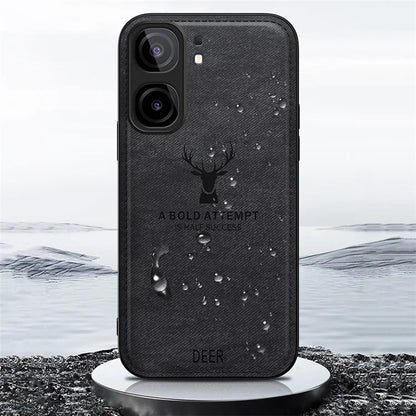 For vivo iQOO Neo9 5G Case Deer Pattern Cloth Texture Phone Back Cover
