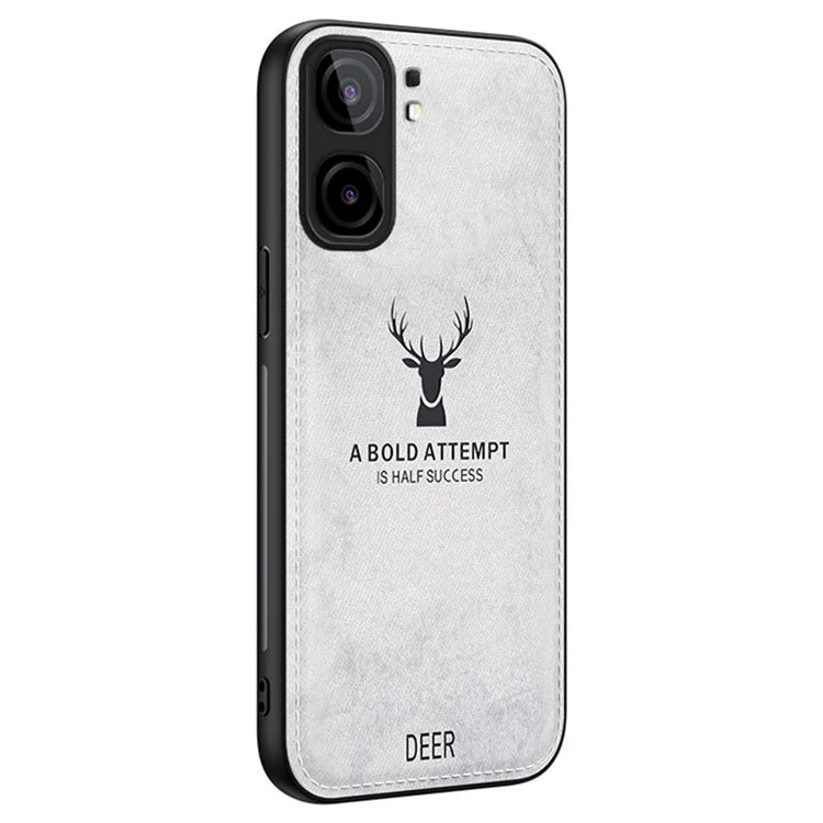 For vivo iQOO Neo9 5G Case Deer Pattern Cloth Texture Phone Back Cover