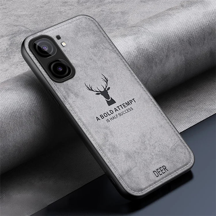 For vivo iQOO Neo9 5G Case Deer Pattern Cloth Texture Phone Back Cover