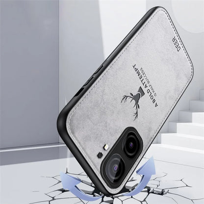 For vivo iQOO Neo9 5G Case Deer Pattern Cloth Texture Phone Back Cover