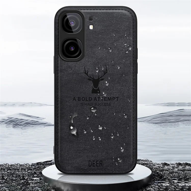 For vivo iQOO Neo9 5G Case Deer Pattern Cloth Texture Phone Back Cover