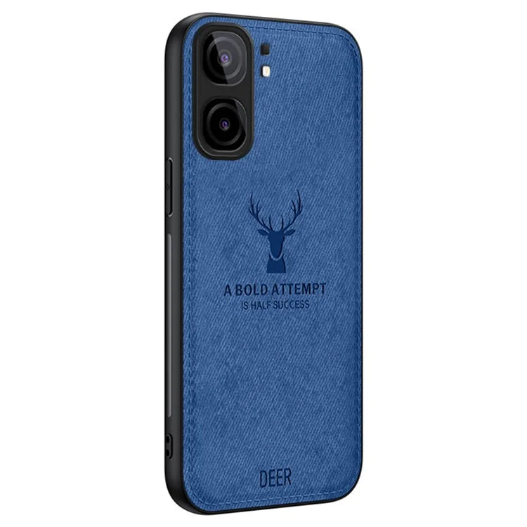 For vivo iQOO Neo9 5G Case Deer Pattern Cloth Texture Phone Back Cover