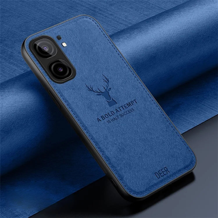 For vivo iQOO Neo9 5G Case Deer Pattern Cloth Texture Phone Back Cover