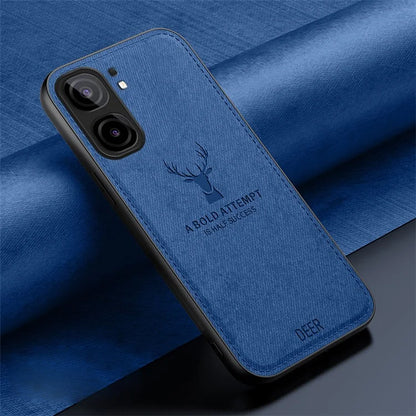 For vivo iQOO Neo9 5G Case Deer Pattern Cloth Texture Phone Back Cover