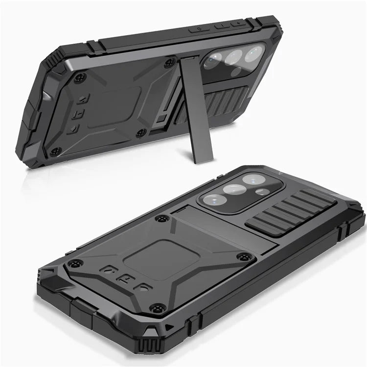 For Samsung Galaxy S24 Case TPU + Metal Hybrid Phone Back Shell with Kickstand