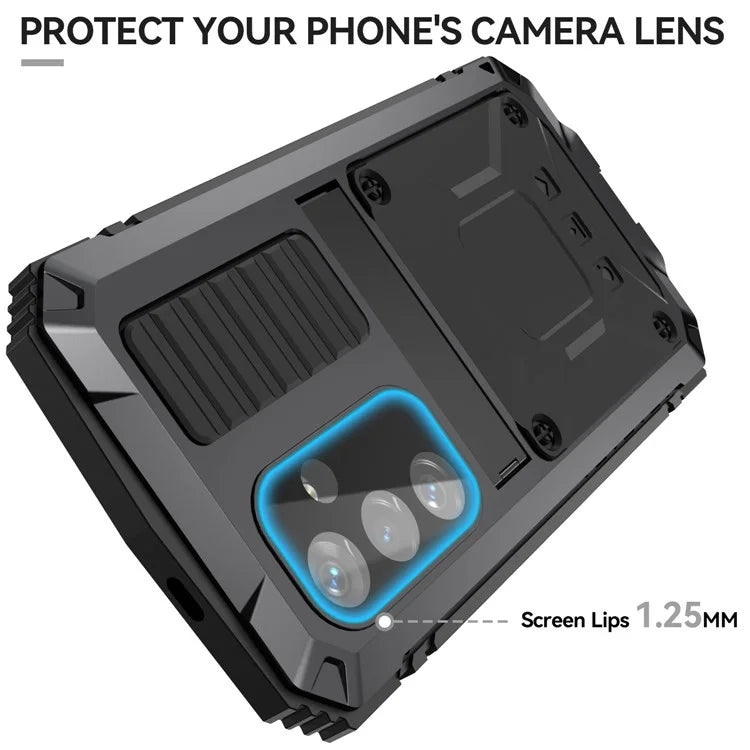 For Samsung Galaxy S24 Case TPU + Metal Hybrid Phone Back Shell with Kickstand
