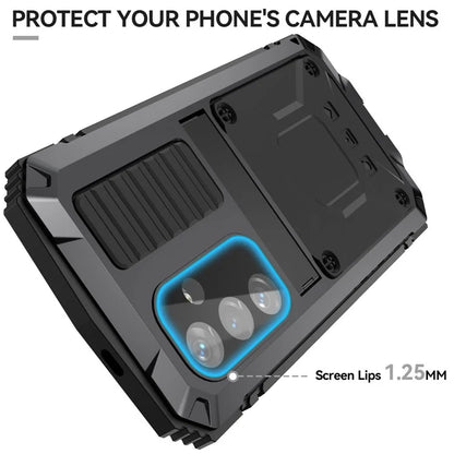 For Samsung Galaxy S24 Case TPU + Metal Hybrid Phone Back Shell with Kickstand