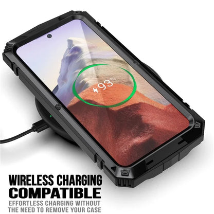 For Samsung Galaxy S24 Case TPU + Metal Hybrid Phone Back Shell with Kickstand