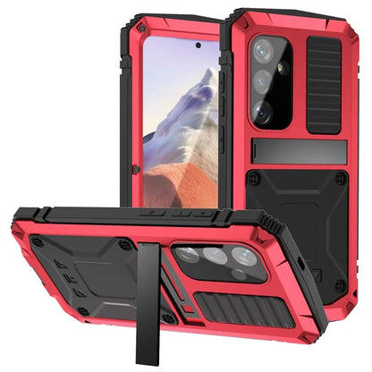 For Samsung Galaxy S24 Case TPU + Metal Hybrid Phone Back Shell with Kickstand