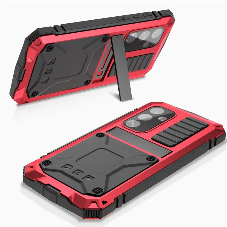 For Samsung Galaxy S24 Case TPU + Metal Hybrid Phone Back Shell with Kickstand