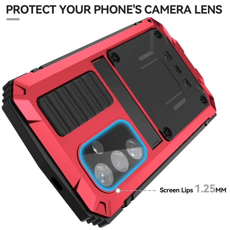 For Samsung Galaxy S24 Case TPU + Metal Hybrid Phone Back Shell with Kickstand