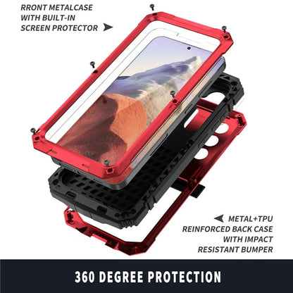 For Samsung Galaxy S24 Case TPU + Metal Hybrid Phone Back Shell with Kickstand