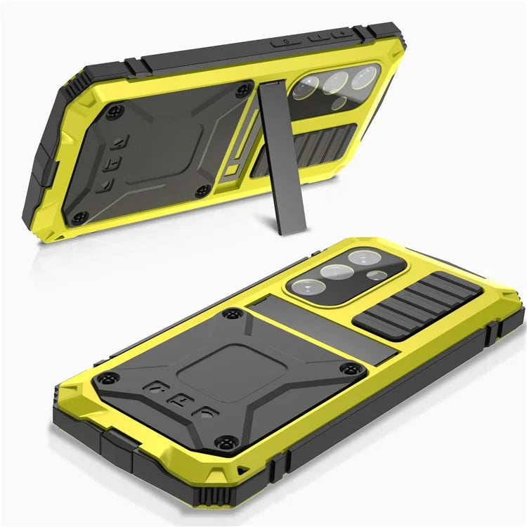 For Samsung Galaxy S24 Case TPU + Metal Hybrid Phone Back Shell with Kickstand