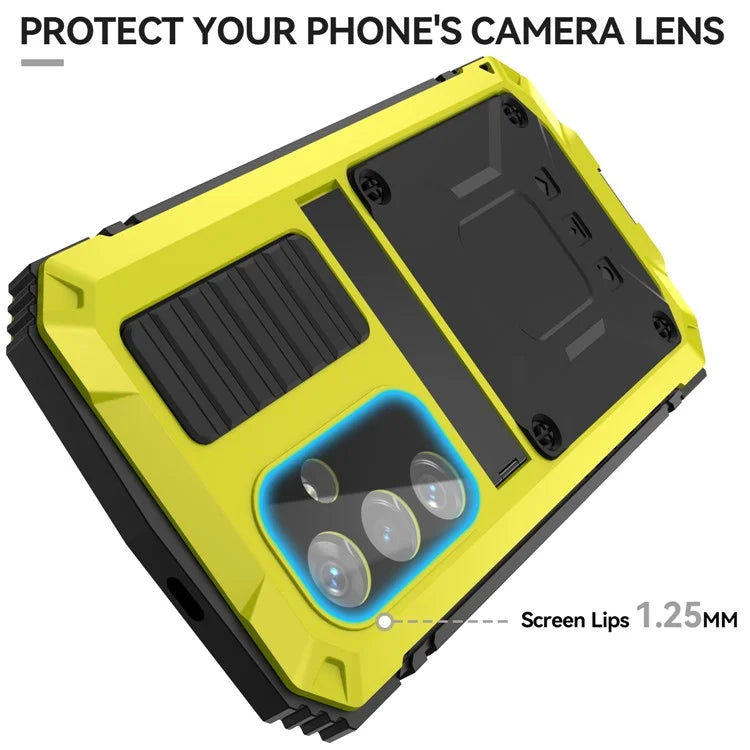 For Samsung Galaxy S24 Case TPU + Metal Hybrid Phone Back Shell with Kickstand