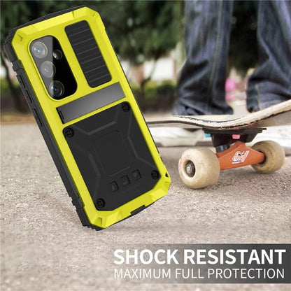 For Samsung Galaxy S24 Case TPU + Metal Hybrid Phone Back Shell with Kickstand
