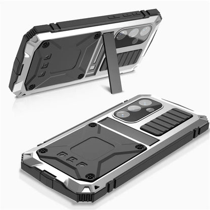 For Samsung Galaxy S24 Case TPU + Metal Hybrid Phone Back Shell with Kickstand