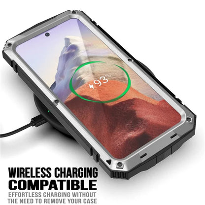 For Samsung Galaxy S24 Case TPU + Metal Hybrid Phone Back Shell with Kickstand