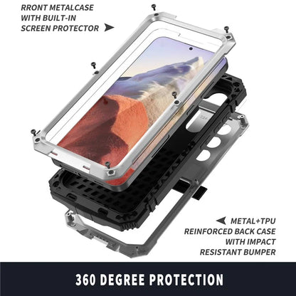 For Samsung Galaxy S24 Case TPU + Metal Hybrid Phone Back Shell with Kickstand