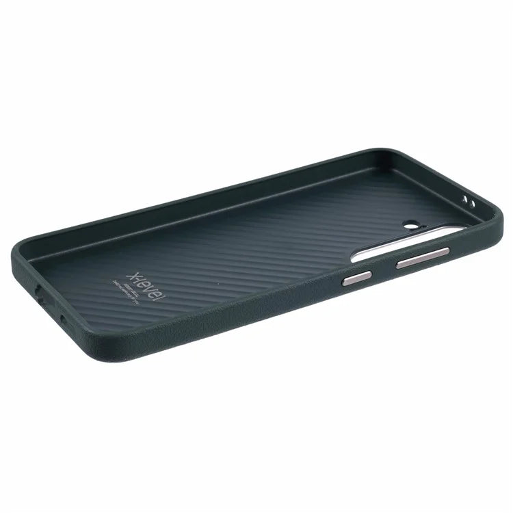 X-LEVEL For Samsung Galaxy S24 Phone Case PU Leather + Hard PC Shell Cover