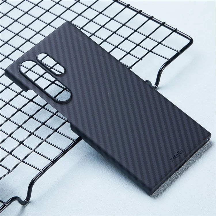 X-LEVEL For Samsung Galaxy S24 Ultra Phone Case Light Carbon Fiber Texture Design Cover